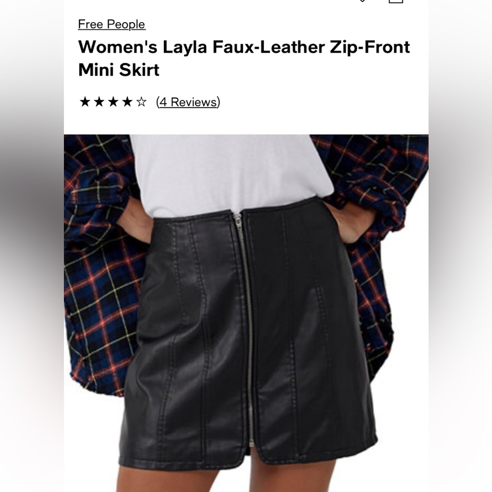 Free People faux leather skirt size 10. Excellent condition, only worn once!